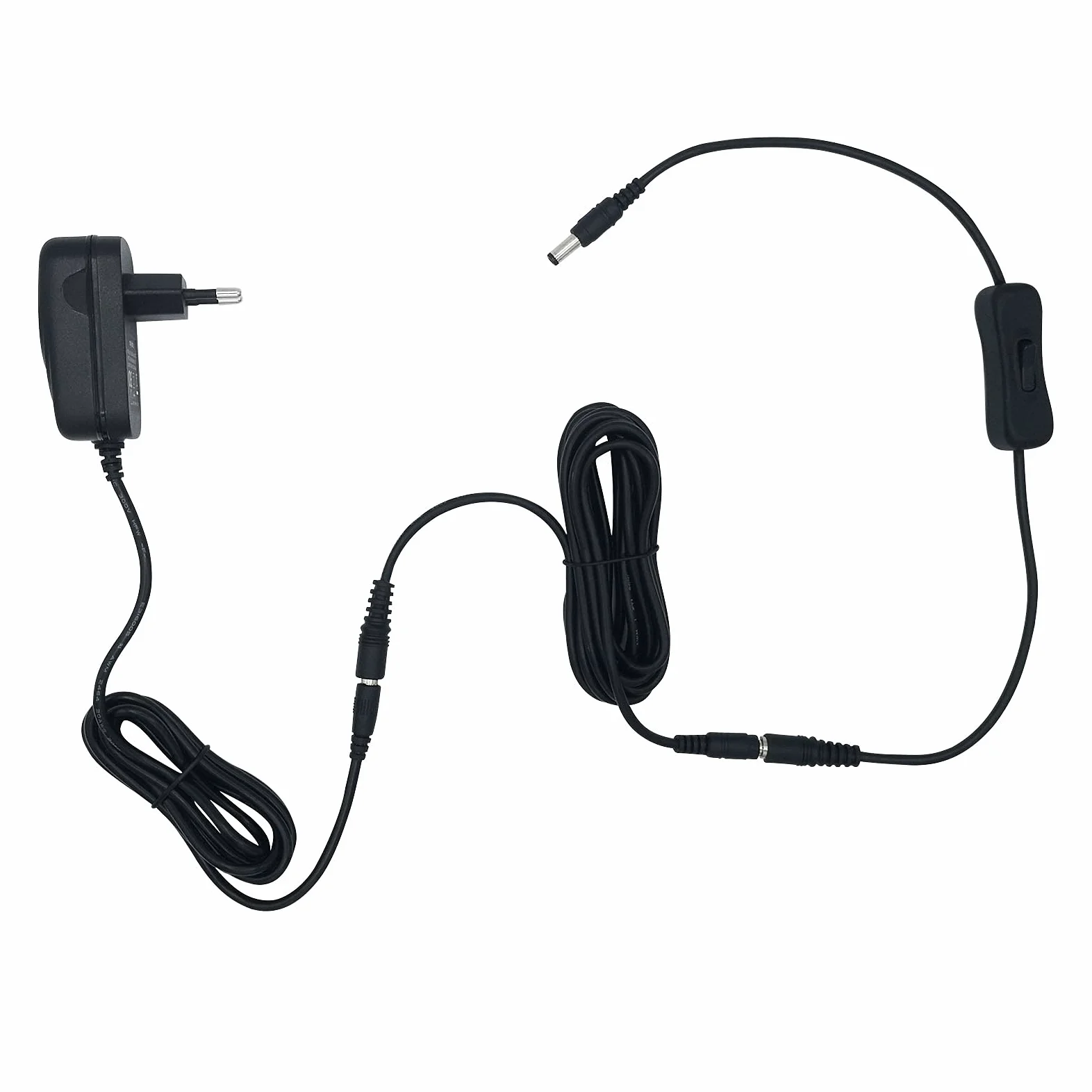 MyVolts 12V EU-Netzteil kompatibel mit Musical Fidelity V90-LPS Phono Stage - mit Verlängerungskabel und Inline-Schalter
