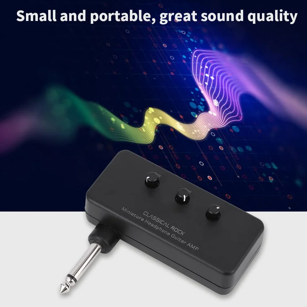 Kopfhörerverstärker, Profi Sound Tragbar Mini mit ABS Metall Gehäuse, Audioverstärker, Studioqualität for Musiker, Studio Aufnahmen, Live Bühne, Mobile Recording