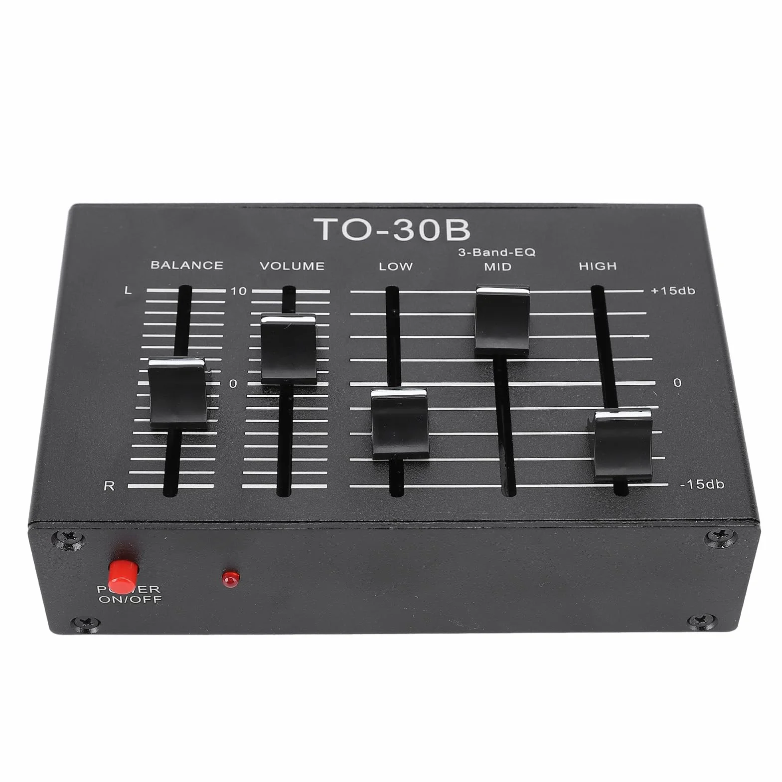 Dpofirs EQ -Equalizer, Niedrig Rausch -HIFI Volumensteuerung Ausgeglichener Stereoer Stereo EQ Equalizer für Elektronische Musikinstrumente