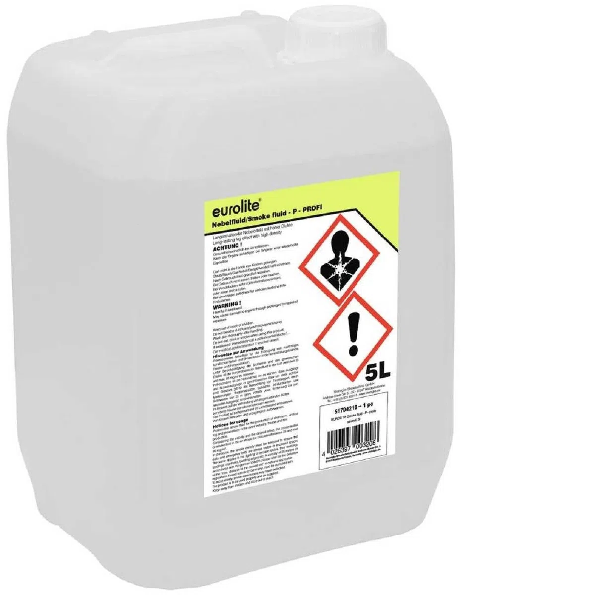 5 Liter Eurolite P (Profi) Nebelfluid + 30 ml Duftstoff Erdbeere, Smoke-Fluid, Nebel-Fluid-Flüssigkeit für Nebelmaschine (5 L Fluid -P- + Duft Erdbeere)