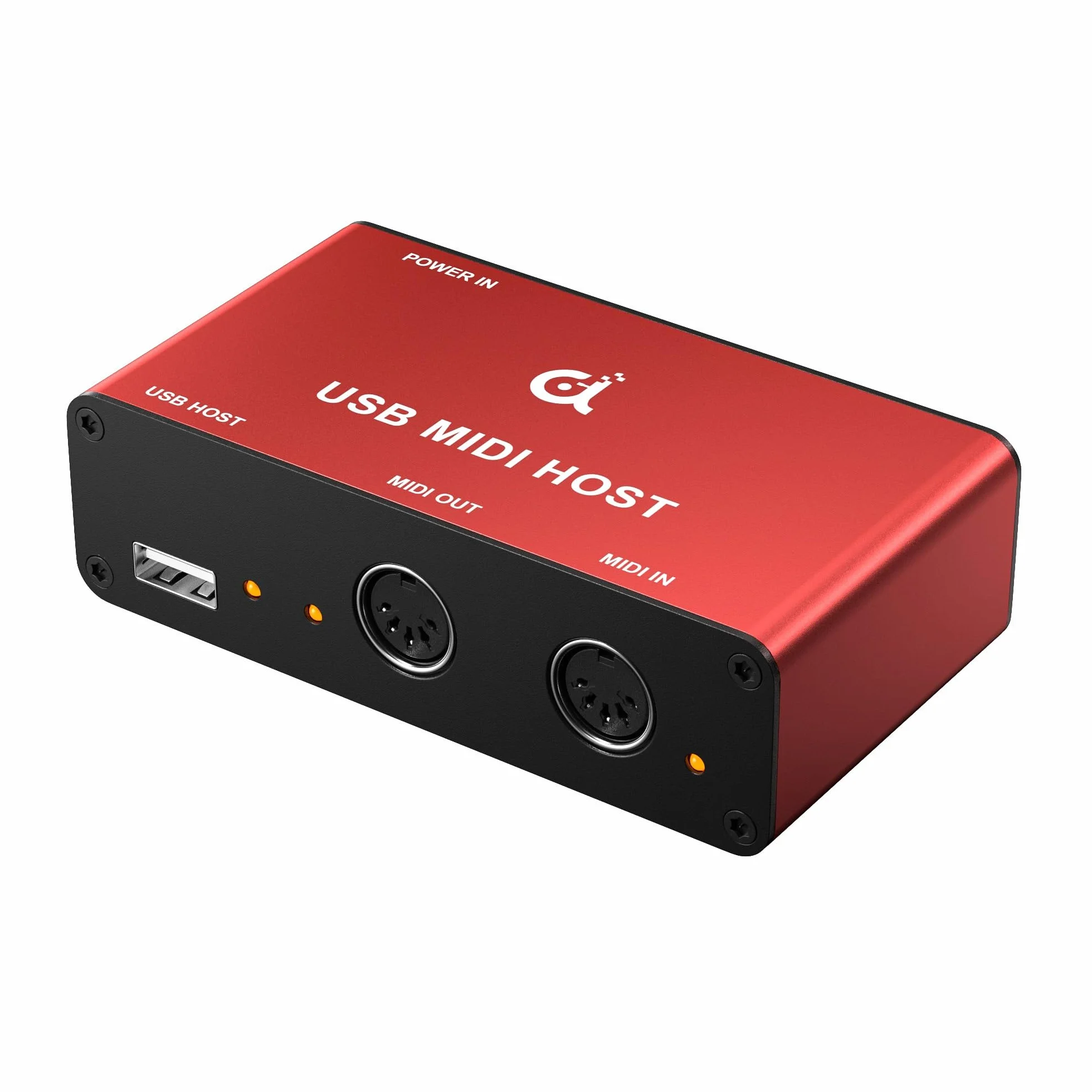 DigitalLife BridgeCore-Serie | Eigenständige USB-MIDI-Host-Bridge-Box, 1-in/1-Out, 5-PIN DIN-Anschluss, LED, Metall – für Einsteiger, Studiomusiker und Live-Performer 【Rot, Gebraucht – Neuwertig】