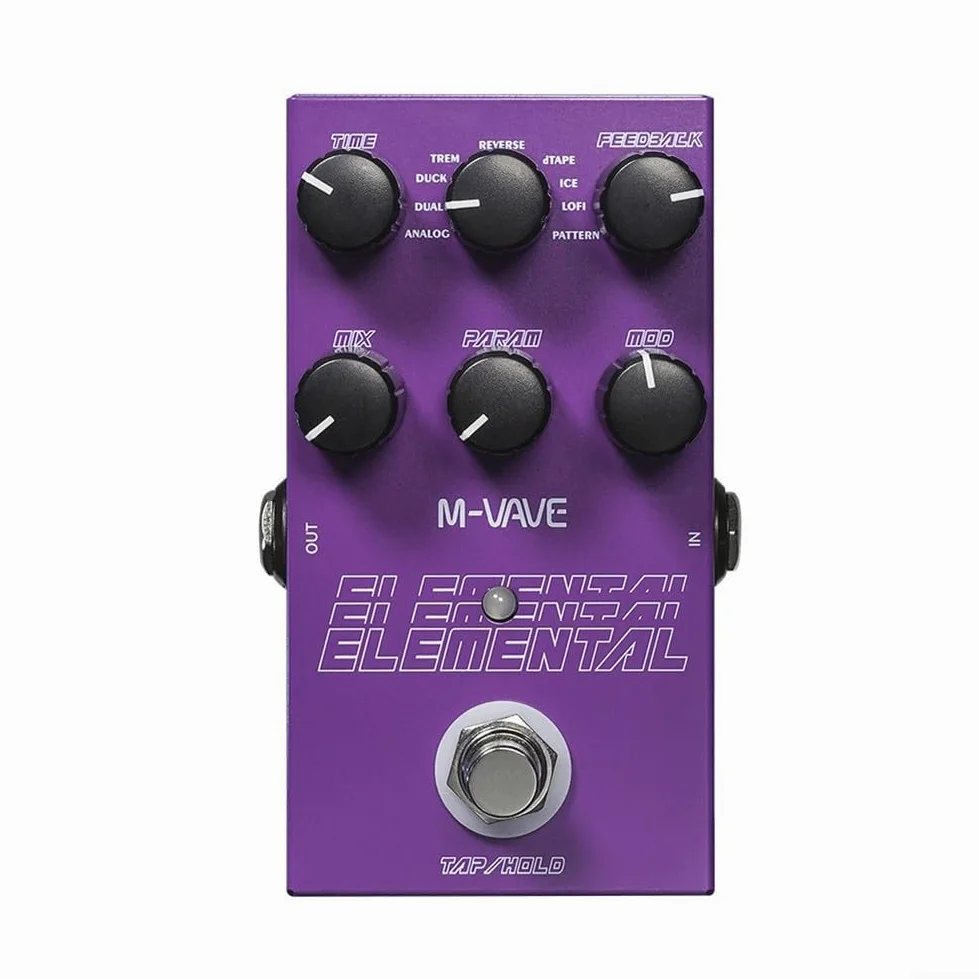 Delay and Reverb Gitarren-Bass-Effektpedal, digitales Delay-Pedal, Element-Pedal für M-vave 9 verschiedene Gitarreneffekt-Unterstützung für TAP