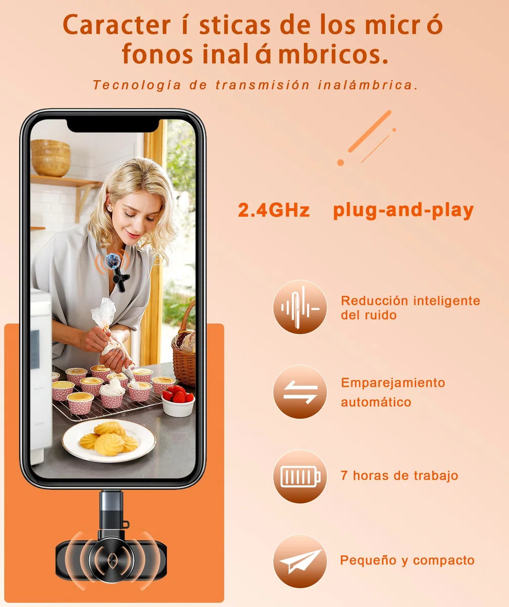 Lavalier Mikrofon Kabellos, Plug and Play Kabellos USB C Mikrofone für i-Phone iPad Android, Lavalier Mikrofone Wireless für Live-Streaming Video-Aufnahme