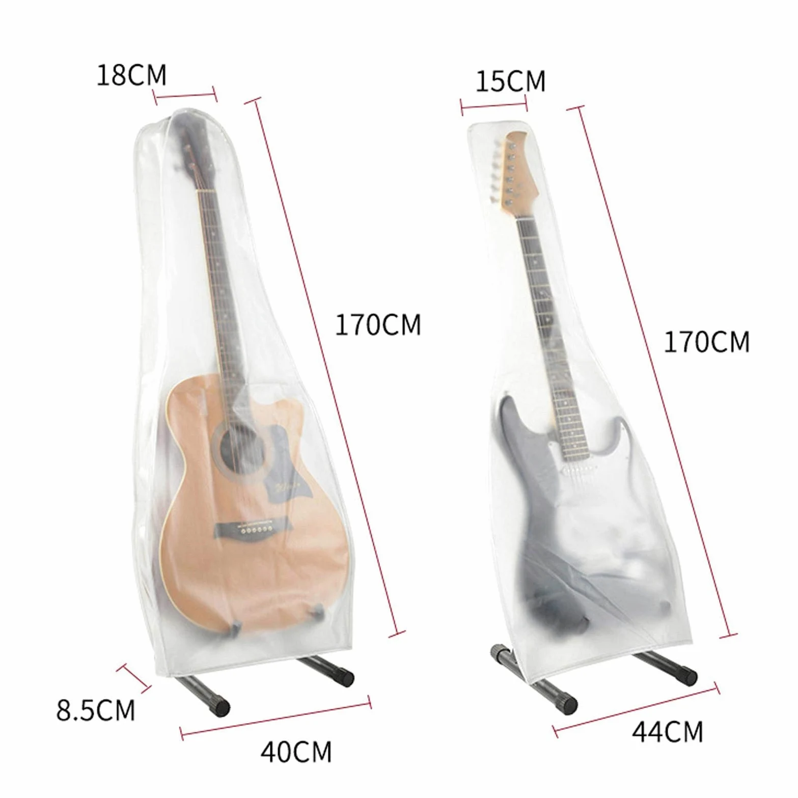 Staubschutzhülle für Gitarre, Staubschutz, für E-Gitarre, Tasche, Staubschutz, waschbar, Staubschutz, für Folk-Gitarre und E-Gitarre