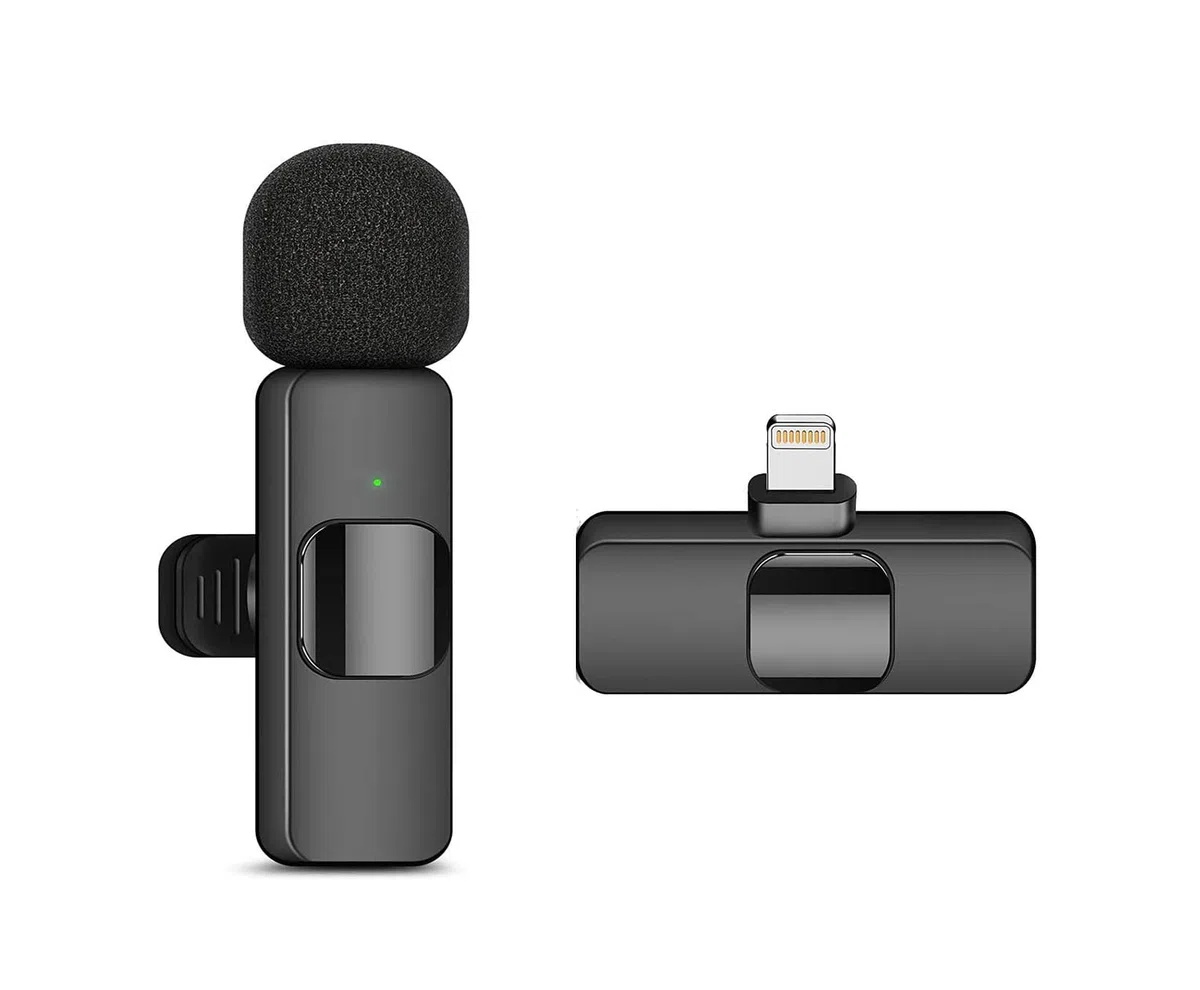 Lavalier Kabelloses Mikrofon für iPhone,Mini Mikrofon für Aufnahmen, Live-Streaming, YouTube, Tiktok, Facebook, Intelligente Rauschunterdrückung, Automatische Synchronisation, Keine App