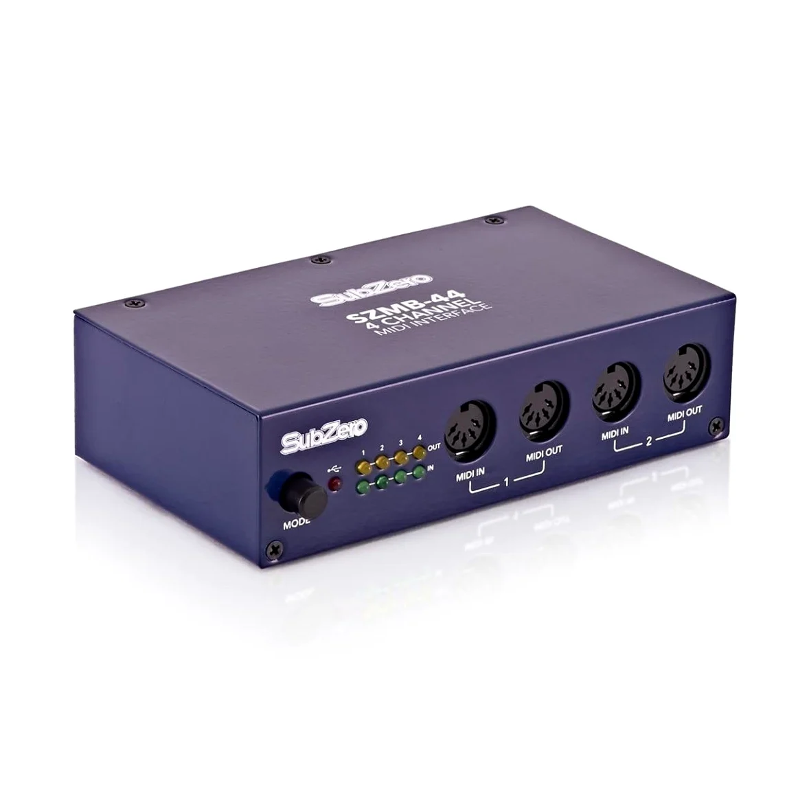 SubZero MIDI-Interface 4 In x 4 Out USB Bus Powered
