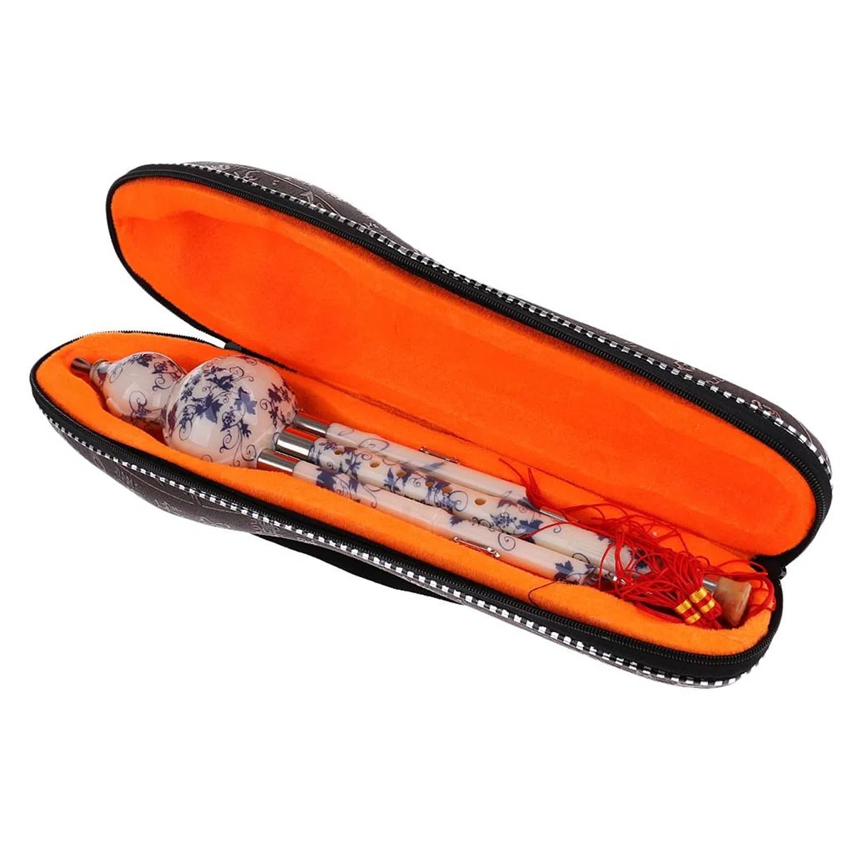 Hulusi Instrument Chinesische C/B-Taste Hulusi Cucurbit Flöte Professionelles Instrument Mit Kofferbox-Kit(C tune)