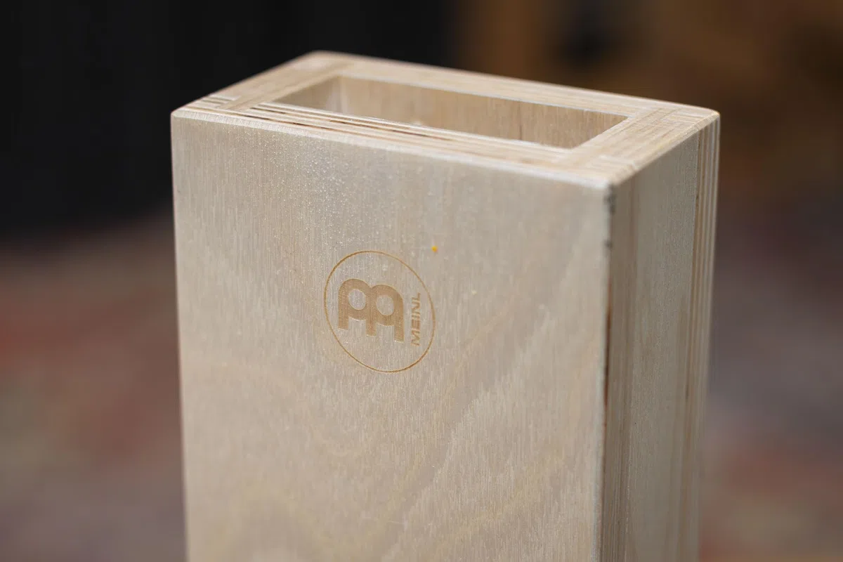 Meinl Percussion Wood Temple Block - Kleines Schlagzeugzubehör - Mit Halterung - Stimmung C6 - Baltische Birke, Natur (TMWB-S)
