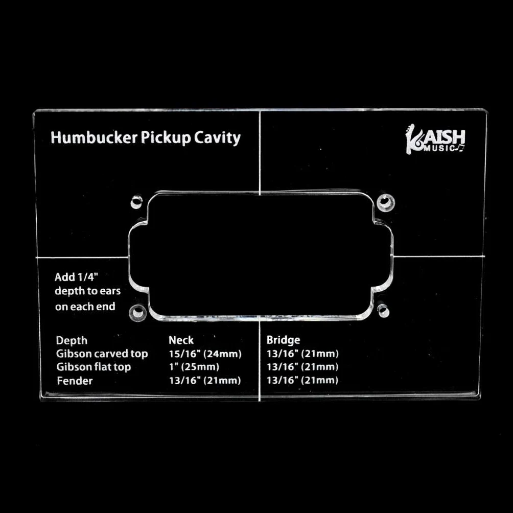 KAISH Acryl Humbucker Pickup Routing-Vorlage Pickup-Vorlagen 2 Stück komplettes Set