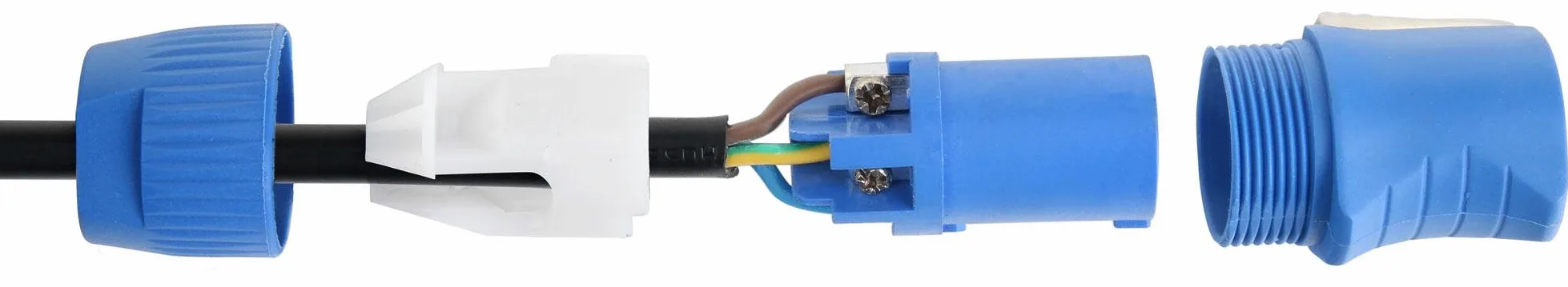 Pronomic Stage EUPPD-5 Hybridkabel Schuko/Powercon kompatibel + DMX 3-polig, 5m (ideal zur Verkabelung von Lichteffekten & Bühnenbeleuchtung)