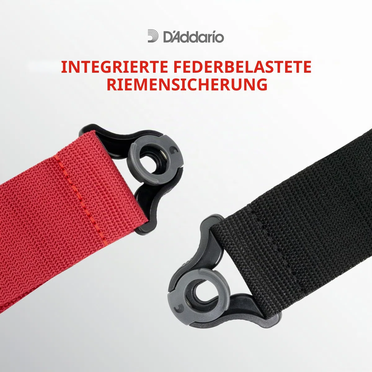 D'Addario Auto Lock Polypro Gitarrengurt, Schwarz