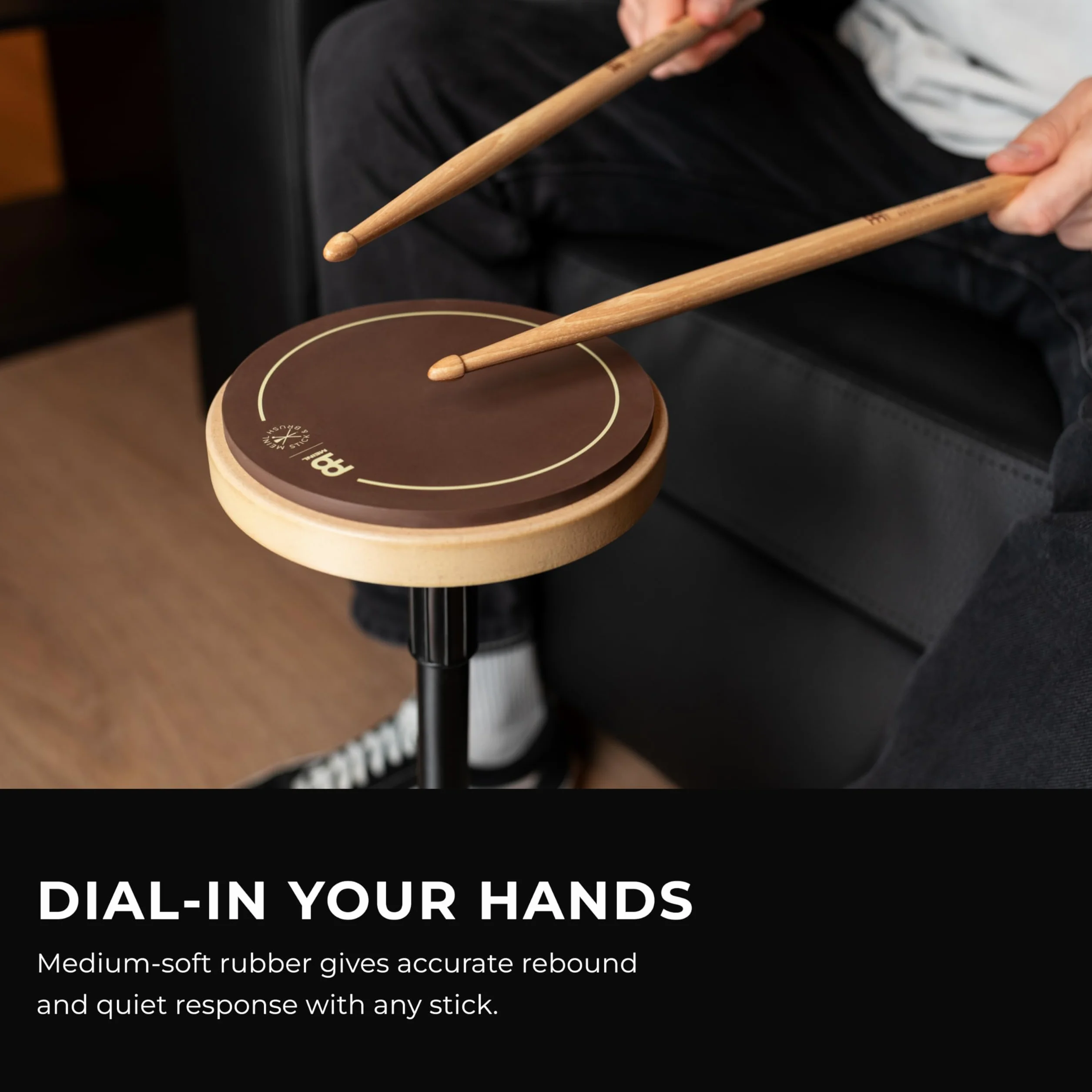 Meinl Stick & Brush 6 Zoll Practice Pad - Drum Übungspad - Schlagzeug Zubehör (SB508)