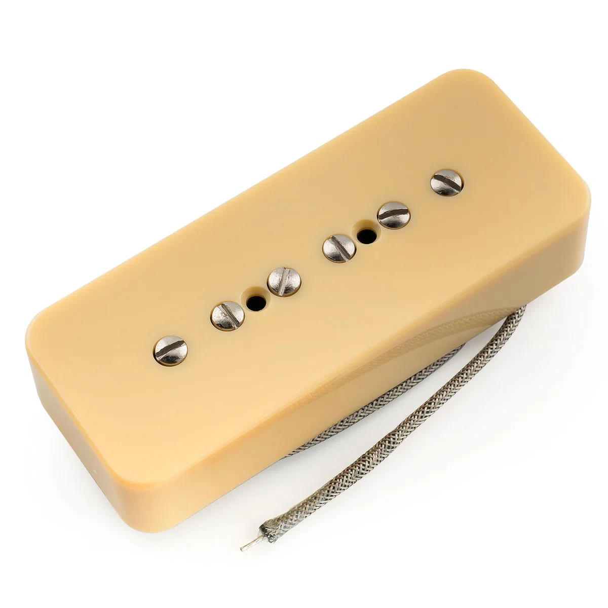 Musiclily Pro P90-BLA Alnico 5 P90 Soapbar Tonabnehmer Single Coil Steg Pickup für E-Gitarre, Creme
