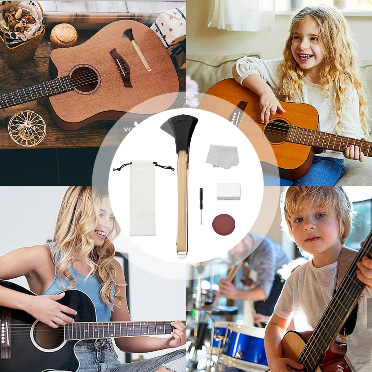 Guitar Bow, Pickaso Gitarrenbogen | Schachtelhalm doppelseitig integriert | tragbarer - , für Gitarrenspiel, Performances