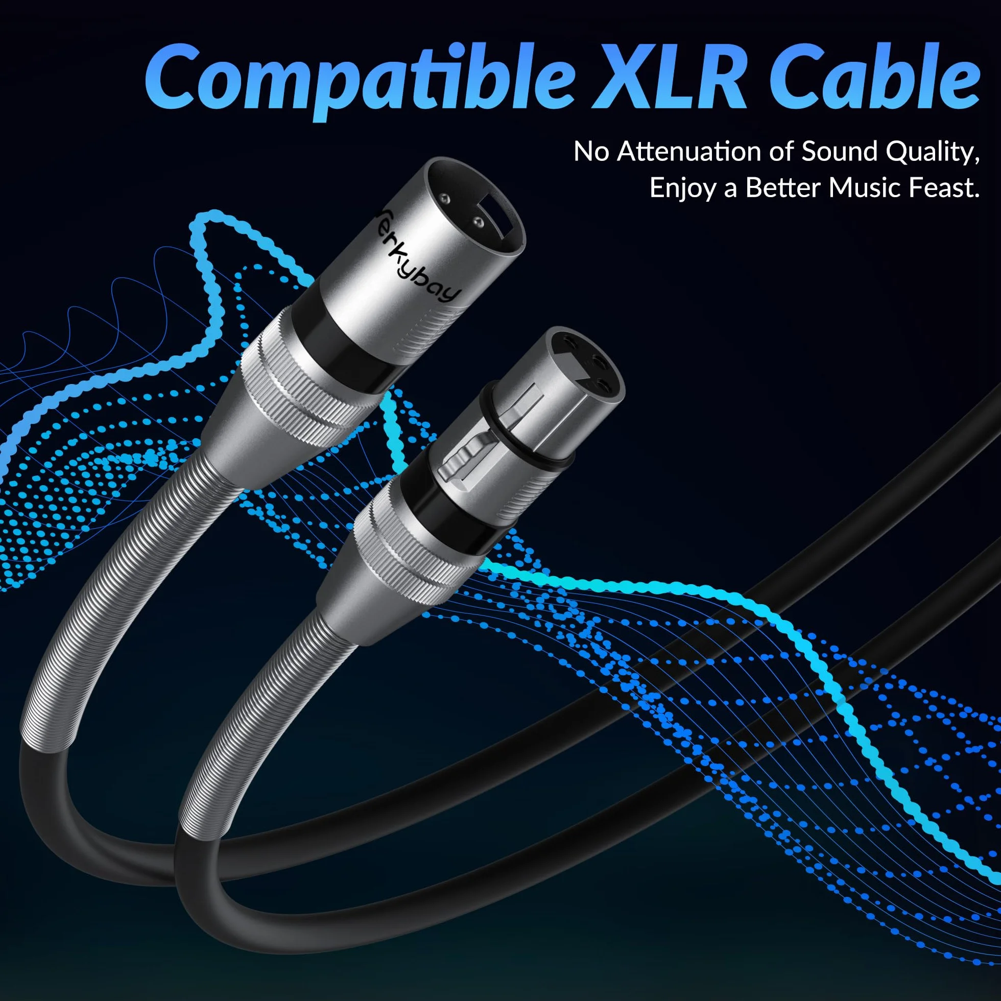 3-polig XLR Kabel 1.5m (4 Stück)，Stecker auf Buchse XLR Adapter, SR-Struktur Symmetrisch Mikrofonkabel für Mikrofon, Podcast, Bühne,Studio, Lautsprecher, Mixer, Verstärker usw.