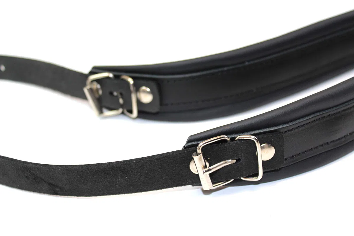 Akkordeon gurt leder 4cm schwarz Schulterriemen 120Bass