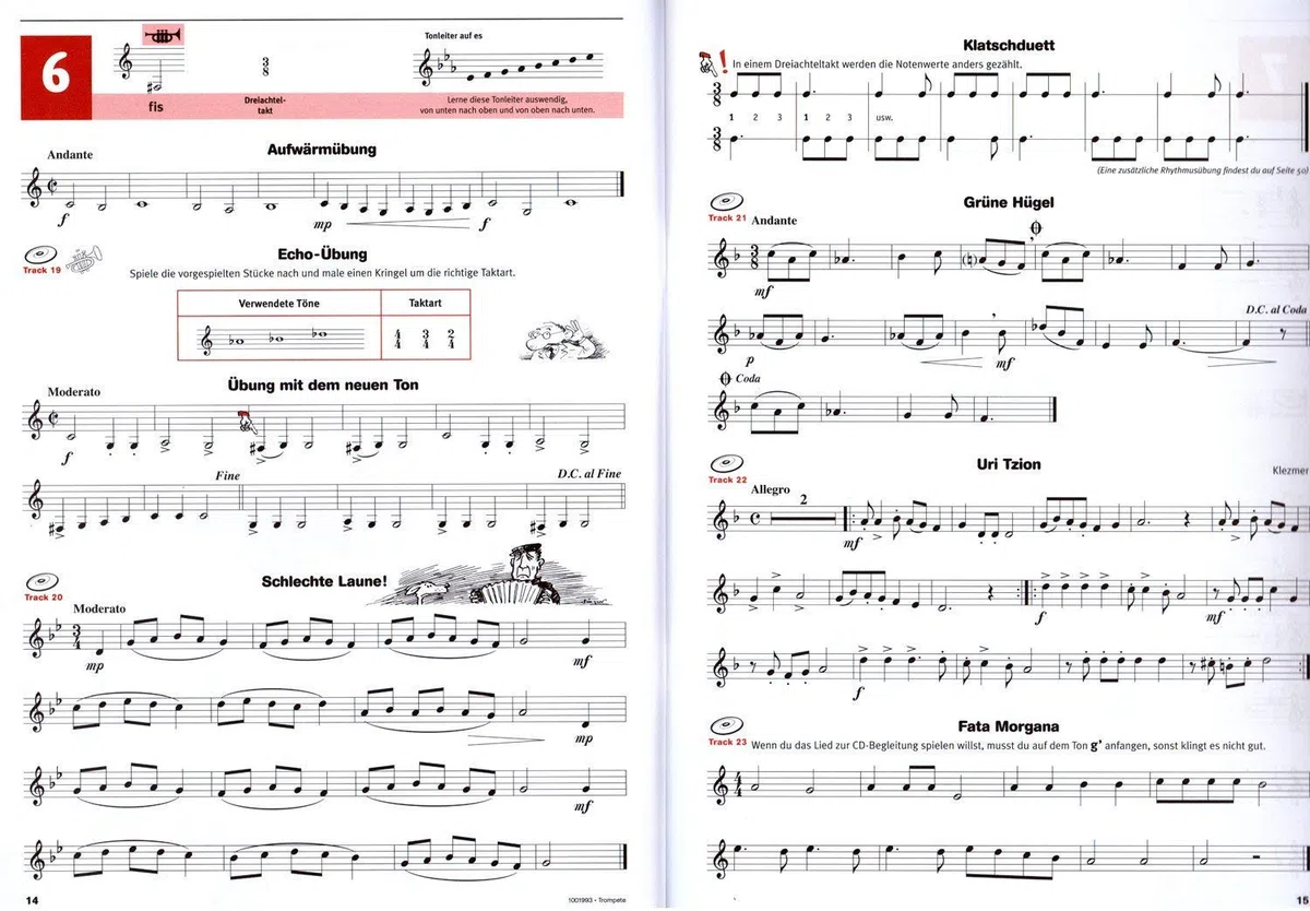 Hören, Lesen & Spielen für Trompete, Band 2 - Schule für Trompete + online Audio (ISBN 9789043162586) + Trompeten-Poliertuch aus Mikrofaser