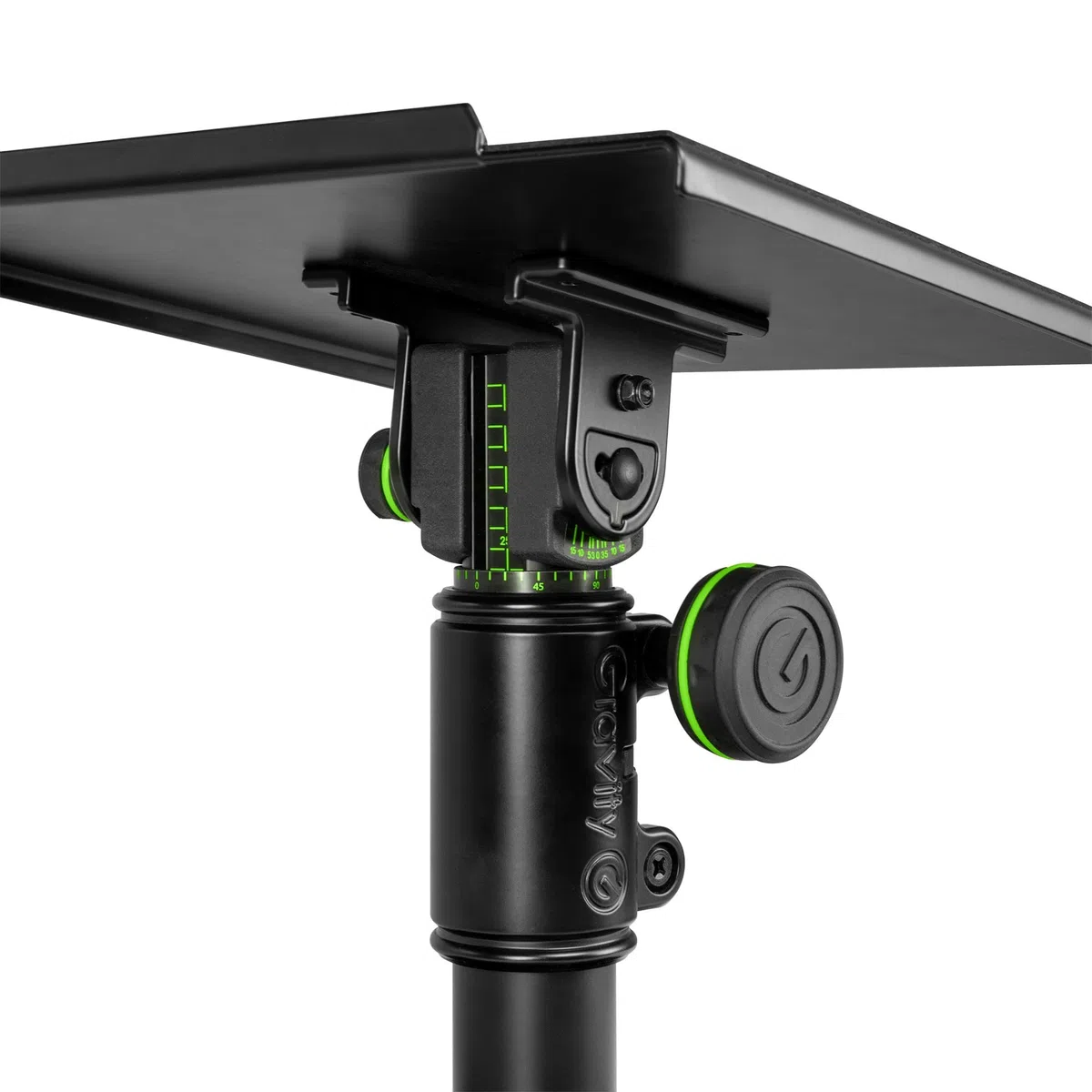Gravity FT 01 MT B - Flexible Studio-Monitorablage für DJ Tisch (Paar), Anpassbare Studio-Monitorhalterung, schwarz