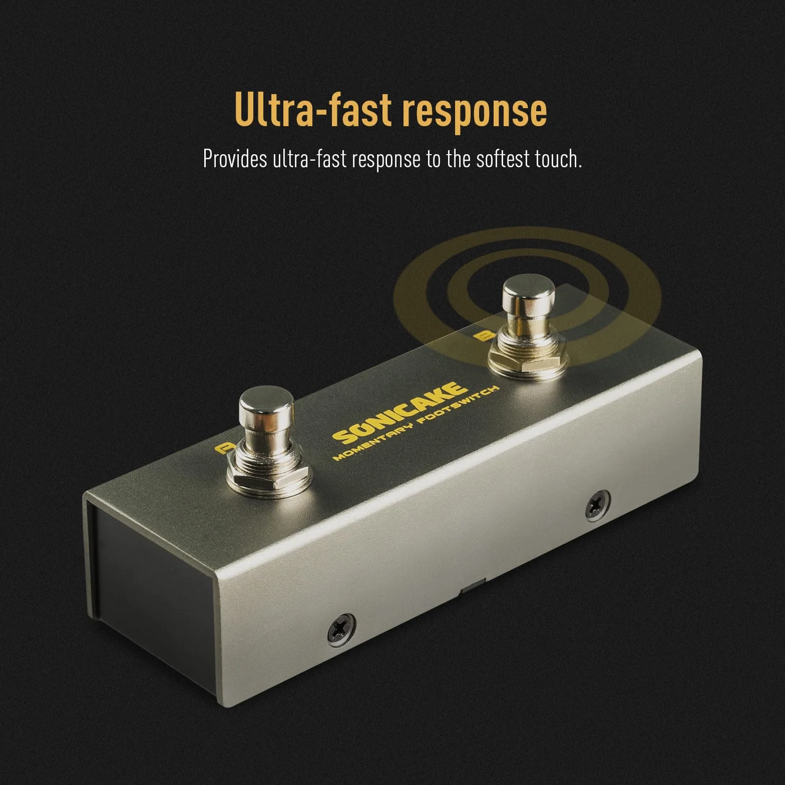 SONICAKE Dual Footswitch Pedal 2-Way Pedal 6.35mm Momentary Footswitch Controller mit TRS Kabel