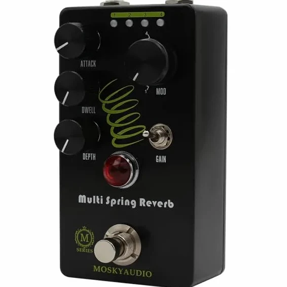 Mosky Multi spring Reverb - 4 mode analog/digital Spring Reverb emulation Pedal, True Bypass