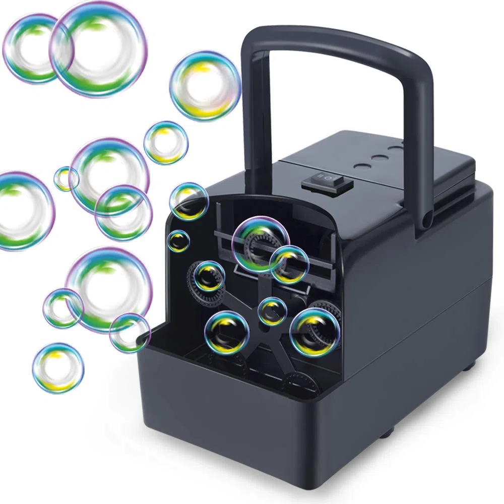 PANACARE Tragbare Automatischer Seifenblasenmaschine, Professional Bubble Machine 3000+ Blasen pro Min, Elektrisches Seifenblasenpielzeug für Kinder/Hochzeit/Geburtstag/Party
