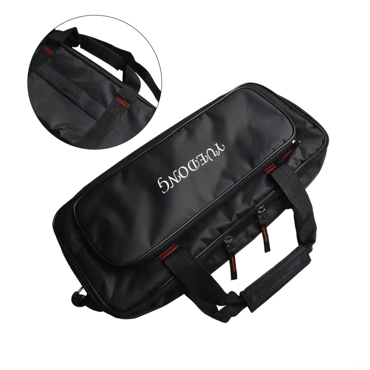 Tragetasche für Gitarren-Pedalboards, tragbar, für Multieffekte, Oxford-Stoff, für Gitarren, Effekte, Pedalboard-Tragetasche mit Innenpolsterung, 40 x 27 x 10 cm
