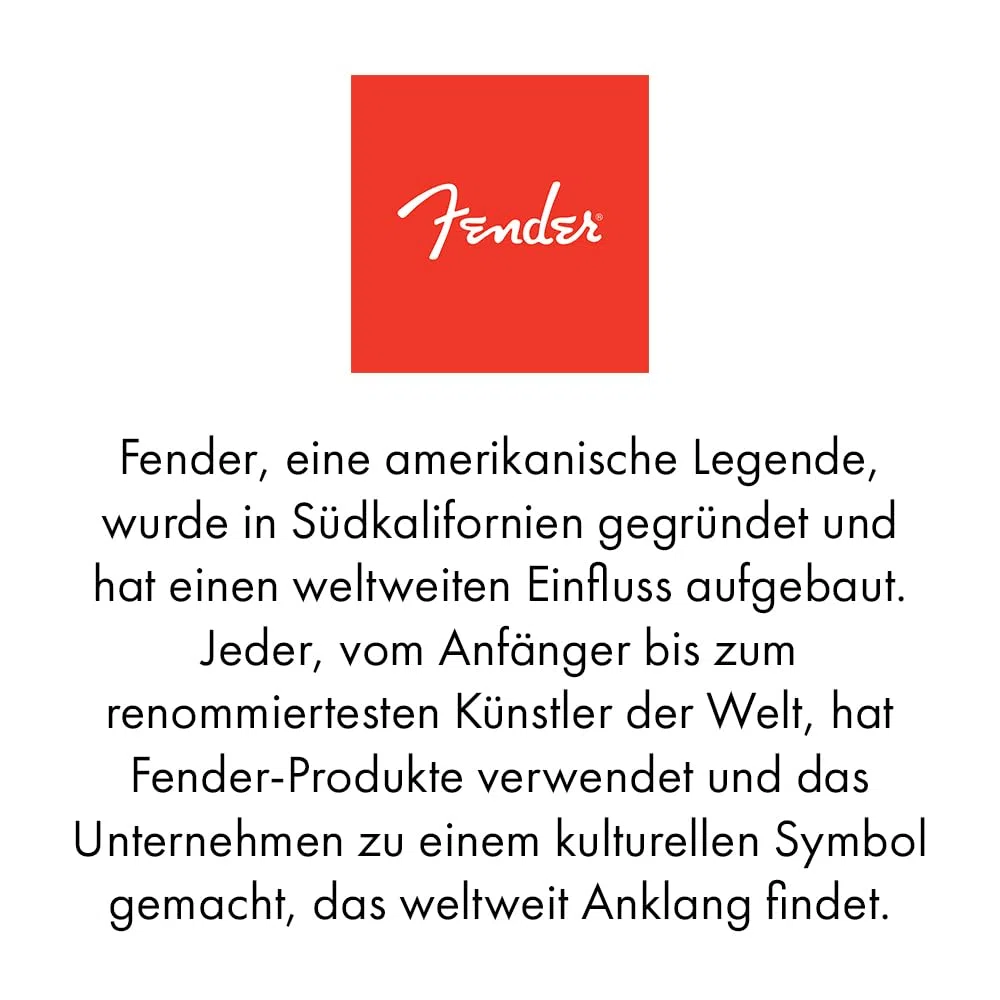 Fender Classic 351 Gitarren Wandhalter, Gitarrenhalterung, Wandhalter für E Gitarre und Akustikgitarre, Schwarz