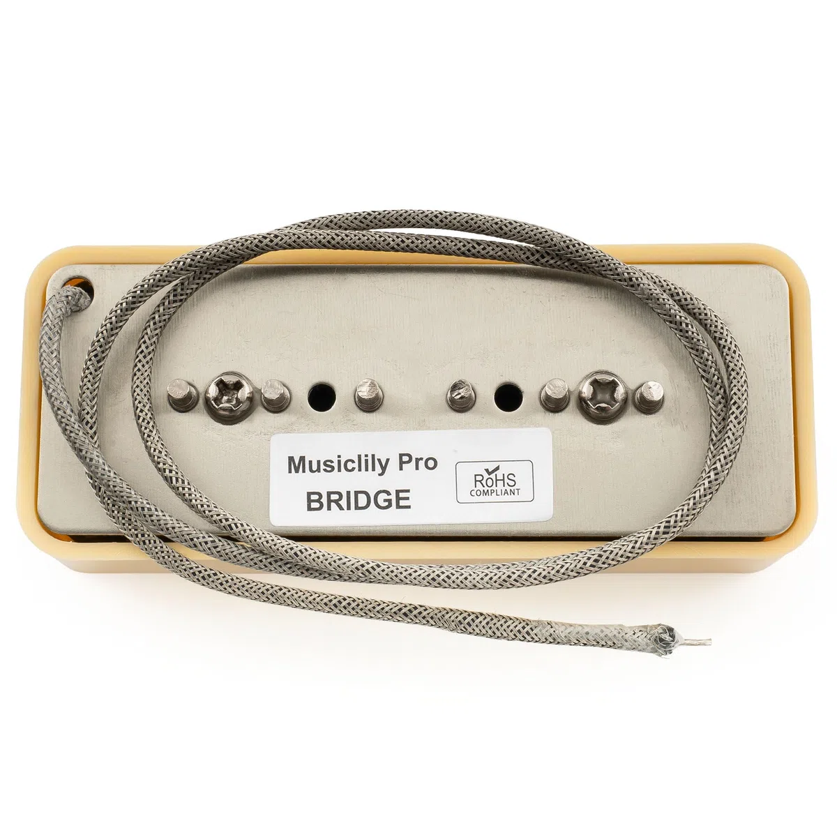 Musiclily Pro P90-BLA Alnico 5 P90 Soapbar Tonabnehmer Single Coil Steg Pickup für E-Gitarre, Creme