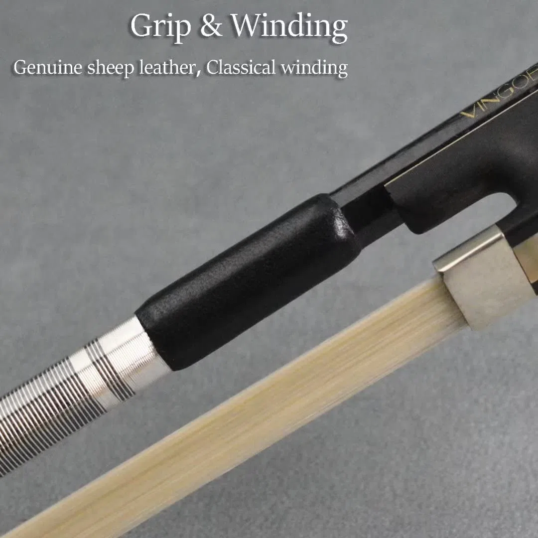 3/4 Größe New Textured Kohlefaser Geigenbogen Violine Geigen bogen Pernambuco Performance Gut ausgewähltes Rosshaar aus der Mongolei