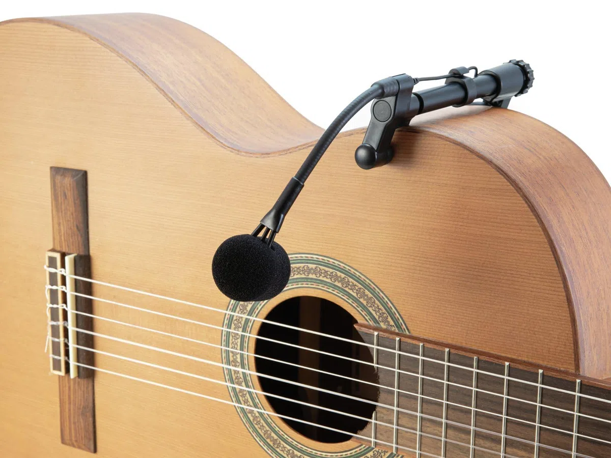 OMNITRONIC FAS Akustikgitarren-Mikrofon für Taschensender | Zubehörmikrofon für den FAS Taschensender