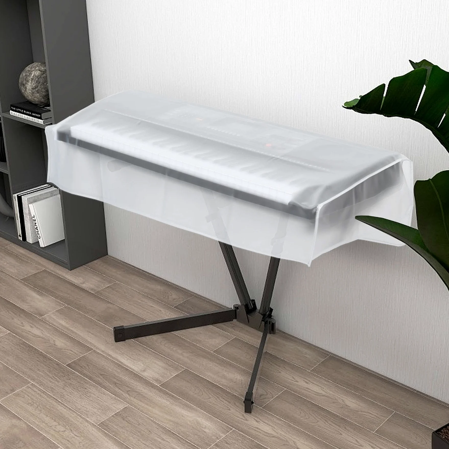 LIGICKY Klavier Tastaturabdeckung für 88 Tastatur Piano Staubschutz, Elektronische Klavier Staub Abdeckung Schutz für Klaviertastatur Klavierschule Keyboard Ständer, Transparentem und Mattiertem