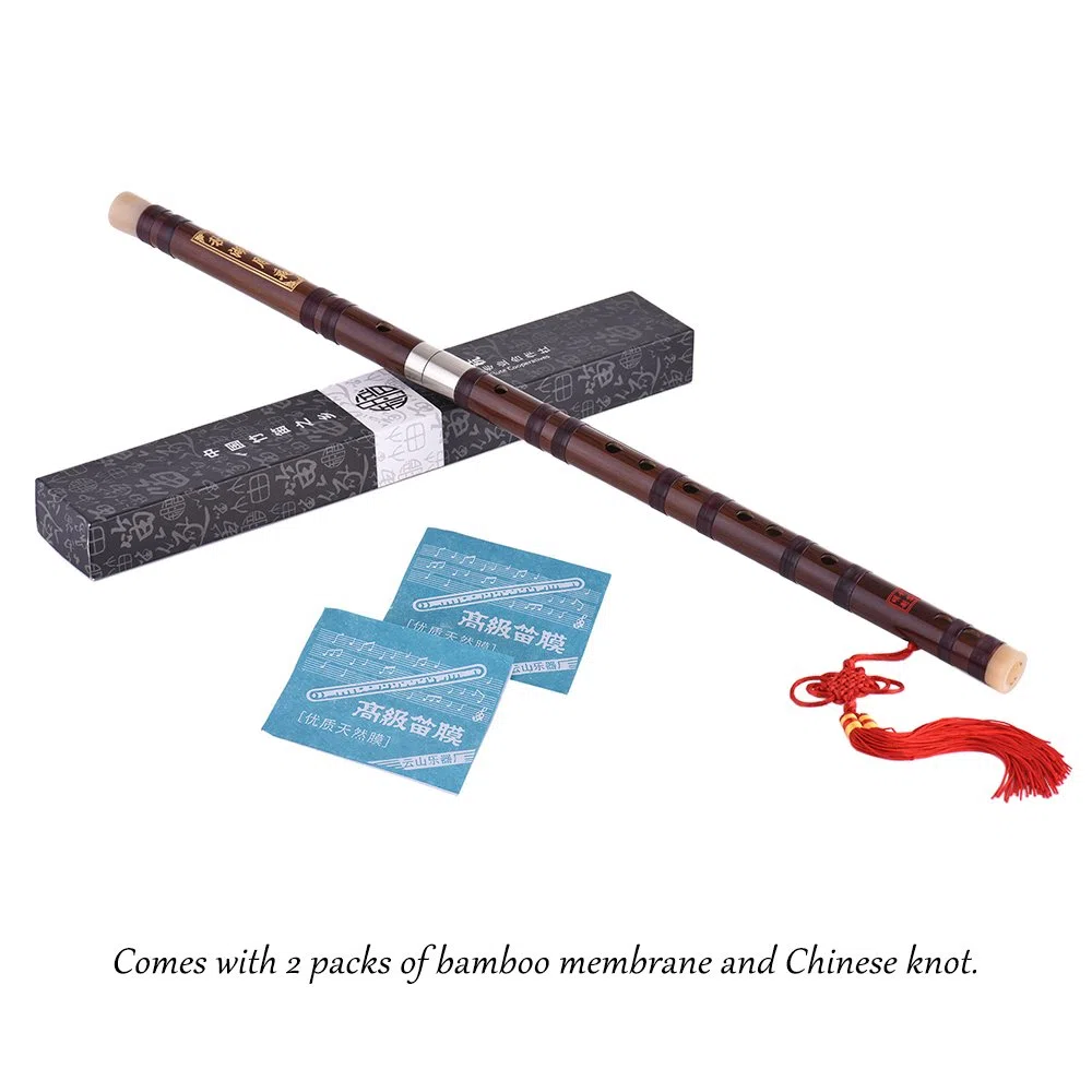 Pluggable Bitter-Bambusflöte, Dizi, traditionell, handgefertigt, chinesisches Musikinstrument, Tonart C, für Lernniveau, professionelle Leistung mit reinem melodischem Klang, einfach zu spielen