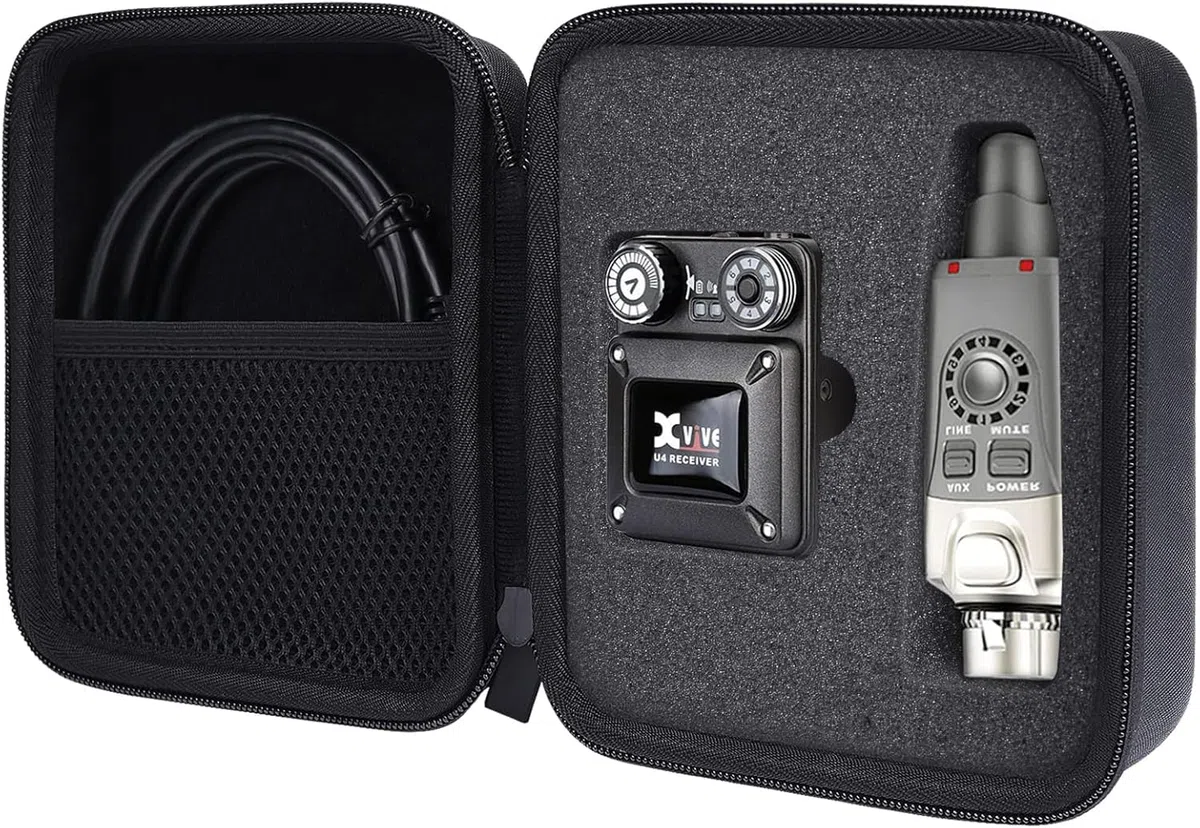 co2CREA Harte Reiseschutzhülle Etui Tasche für Xvive U4 U4R Wireless In Ear Monitor System Professionelles IEM-System Receiver,Nur hülle