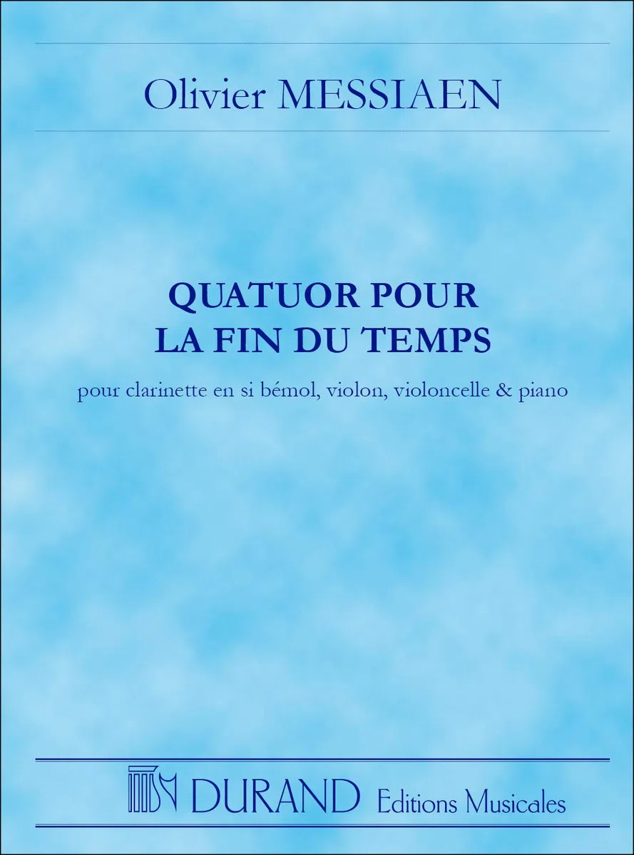 QUATUOR POUR LA FIN DU TEMPS - CLARINETTE, VIOLON, VIOLONCELLE ET PIANO (PARTITION D'ETUDE)