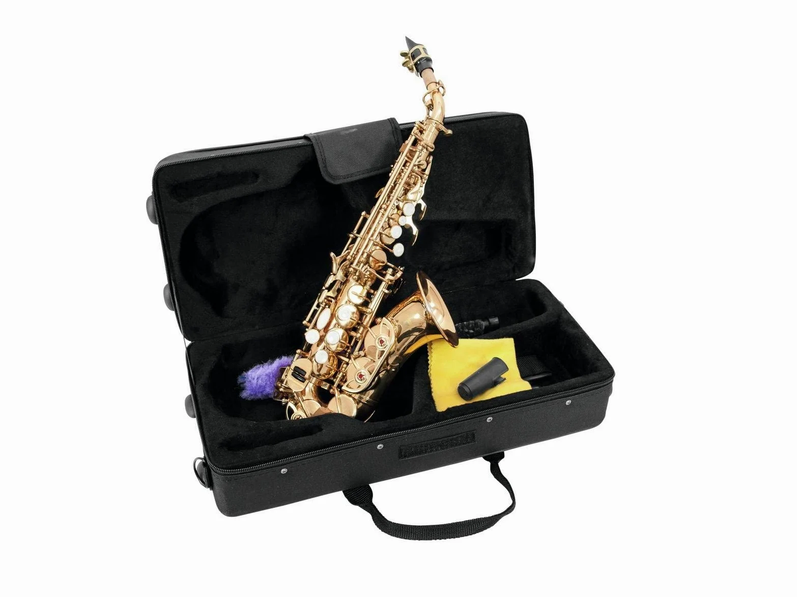 DIMAVERY SP-20 Bb Sopransaxophon, gold | Sopran-Saxophon, gebogen