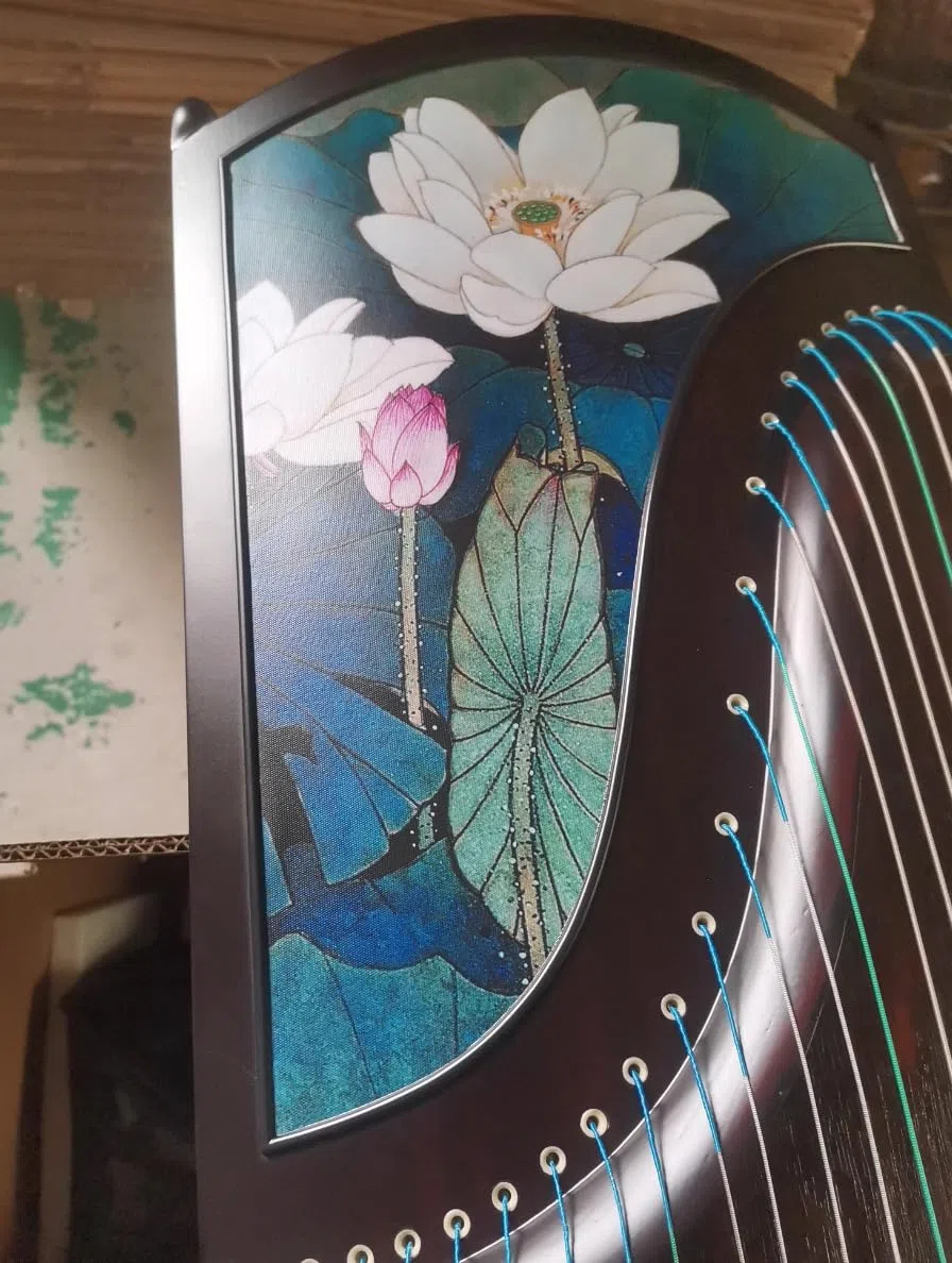 Guzheng Lotus-Diagramm, 163 cm, 21 Saiten, professionelle Leistung, chinesische Saiteninstrumente