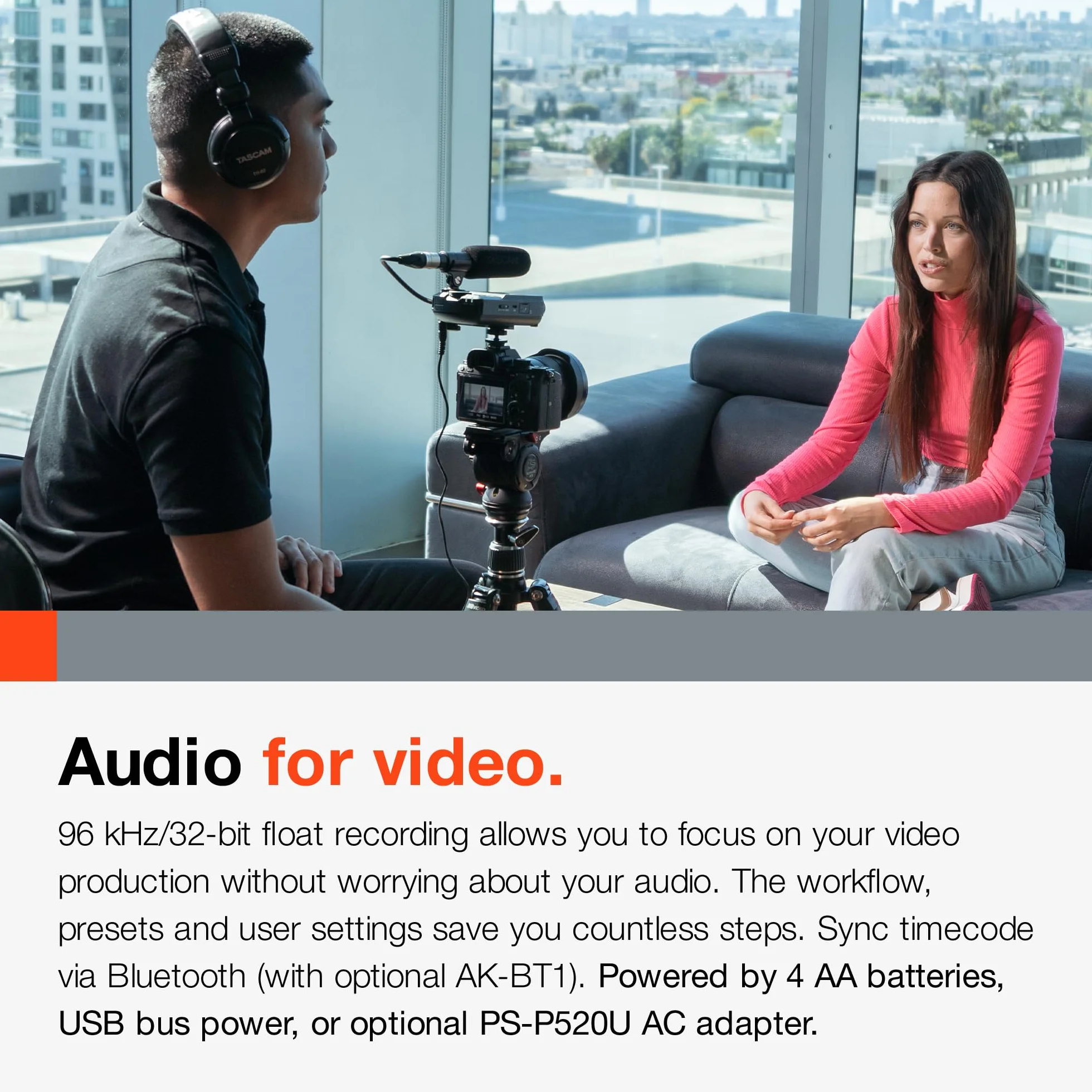 Tascam Portacapture X8 - Portabler 6+2-Spur High-Resolution 32-bit/192-kHz Rekorder, USB2.0, schwarz, portabel