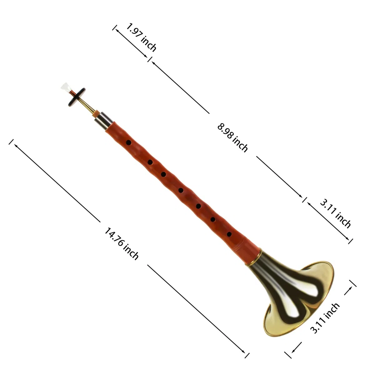 D Key Suona Traditionelles chinesisches Musikinstrument, Suona-Instrument ist geeignet für Anfänger, geeignet für professionelle Darsteller