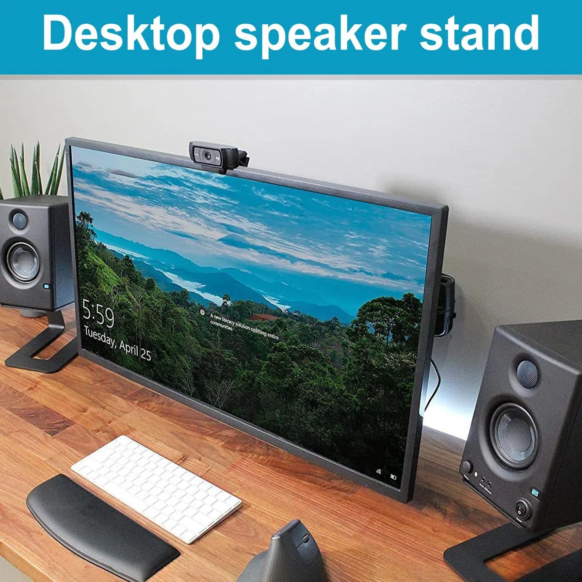Heavy-duty Monitor Stands, Studio Monitor Riser, Vibration-proof Speaker Stands, Bookshelf Speakers, Studio Monitor Stand, Computer Gaming Desk Speaker Stand For Studio, 22x16x14cm/8.66x6.3x5.51 Zoll