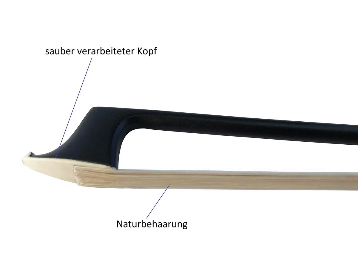 Violinbogen Geigenbogen Carbon Kohlefaser Violine Geige 3/4 mezzo-forte – gerade, stabil, spielfreudig
