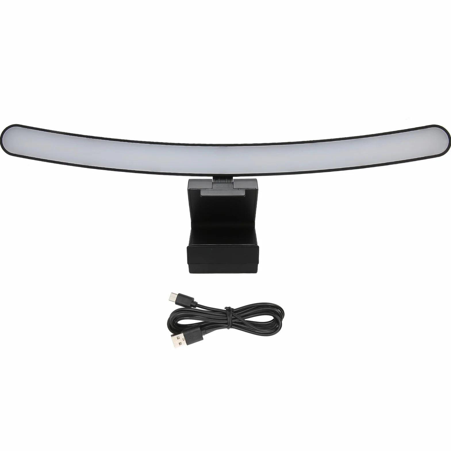 Denash Gebogene -Lichtleiste, Touch-Steuerung, Plug and Play, stufenloses Dimmen, Computer-Bildschirmlicht für Büro