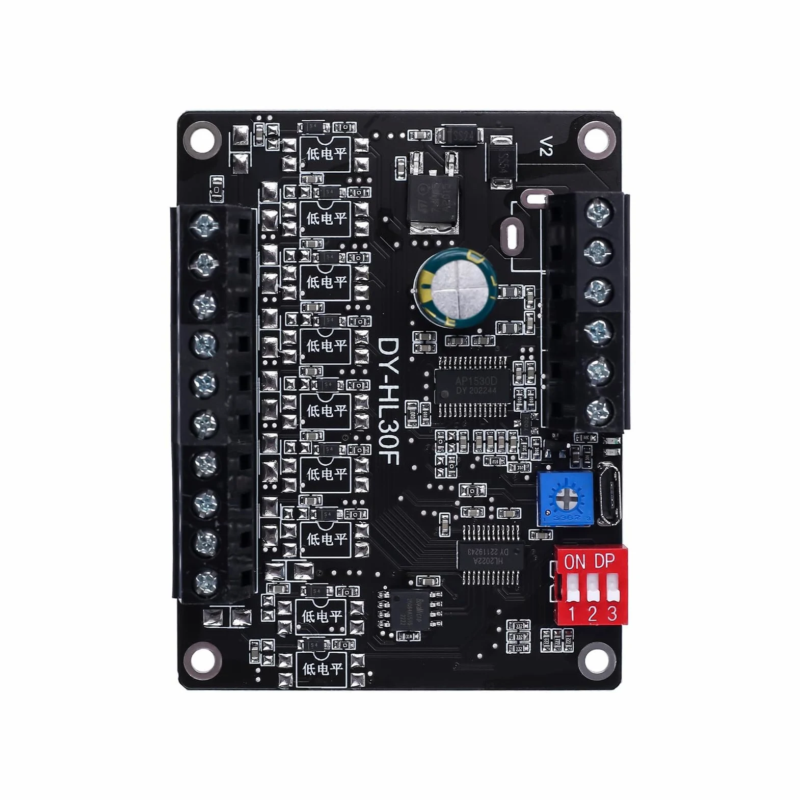 DONGKER Sprachwiedergabemodul, DC 9-24V, 30W Sprachübertragungsgerät, 9 Trigger Schnittstellen, 8 I/O Trigger Modi, Musik Player, integrierter 64Mbit Flash Speicher Sprachmodul