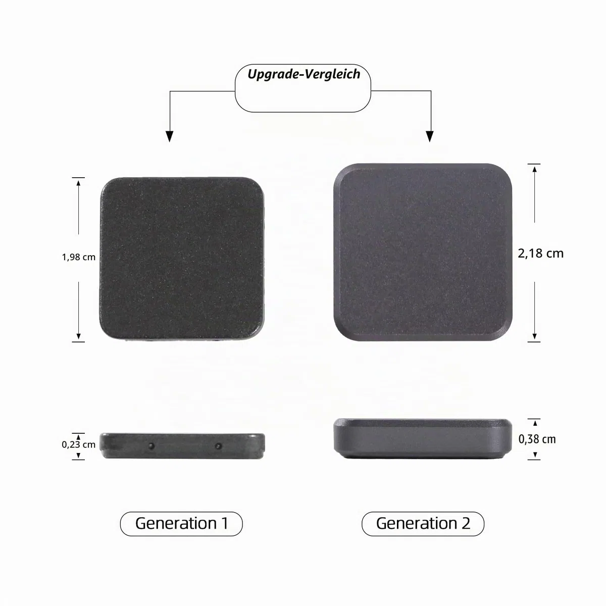 Originaler Mikrofon-Clip-Magnet (Paar) für DJI Mikrofonsender zum besseren Verstecken des Mikrofonsenders durch Adsorbieren an Kleidung oder stationären Oberflächen (ohne Box, aktualisierte Version)