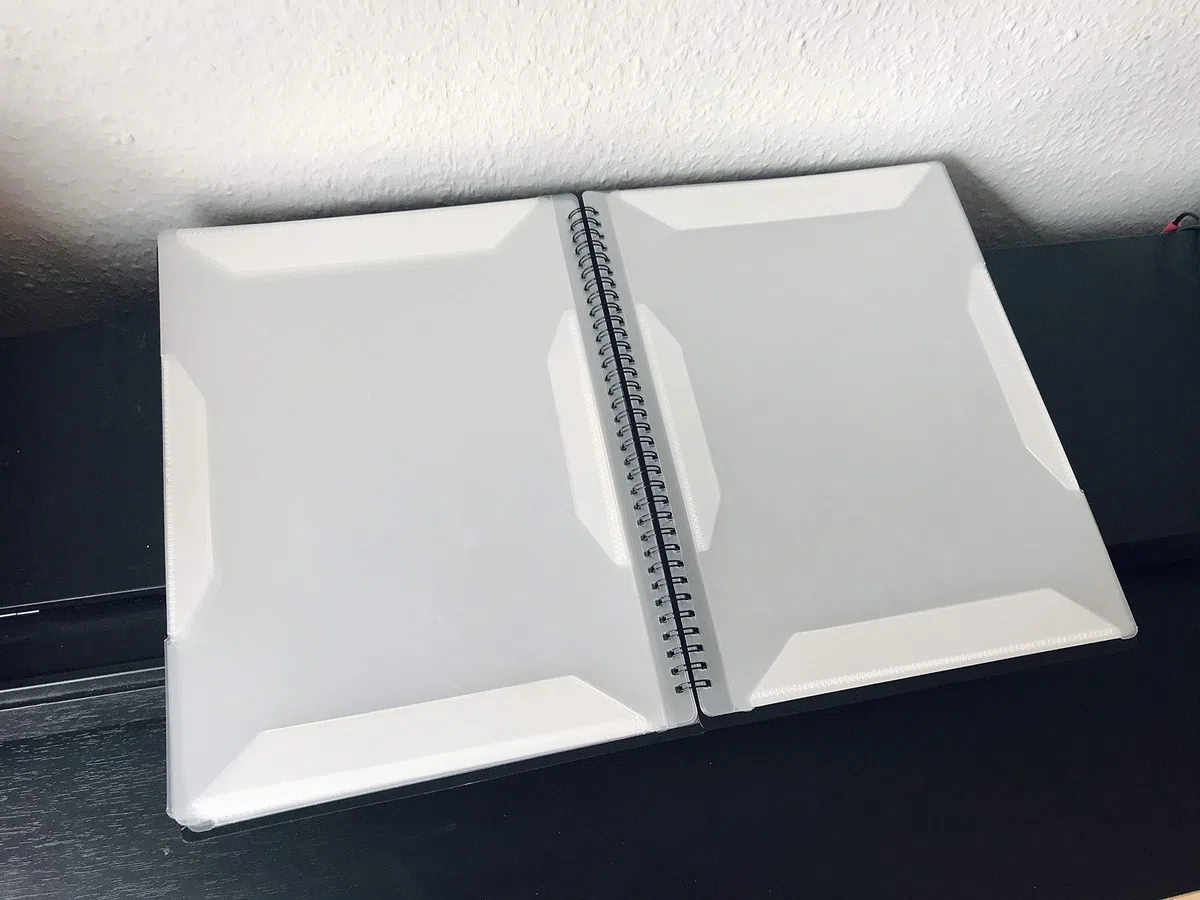 Spiralheft für 60 lose DIN A4-Blätter, LUTANY Notenmappe, blendfrei, Notiz ohne Entnahme möglich, Notenmappe, Hefter, Folder