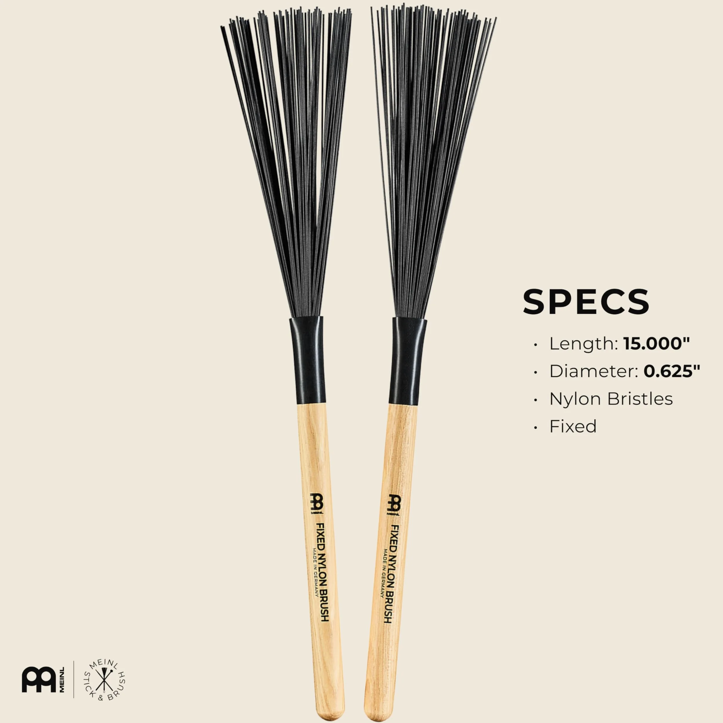 Nylonowe Miotły Fixed (niechowane) Meinl Stick & Brush (SB303)