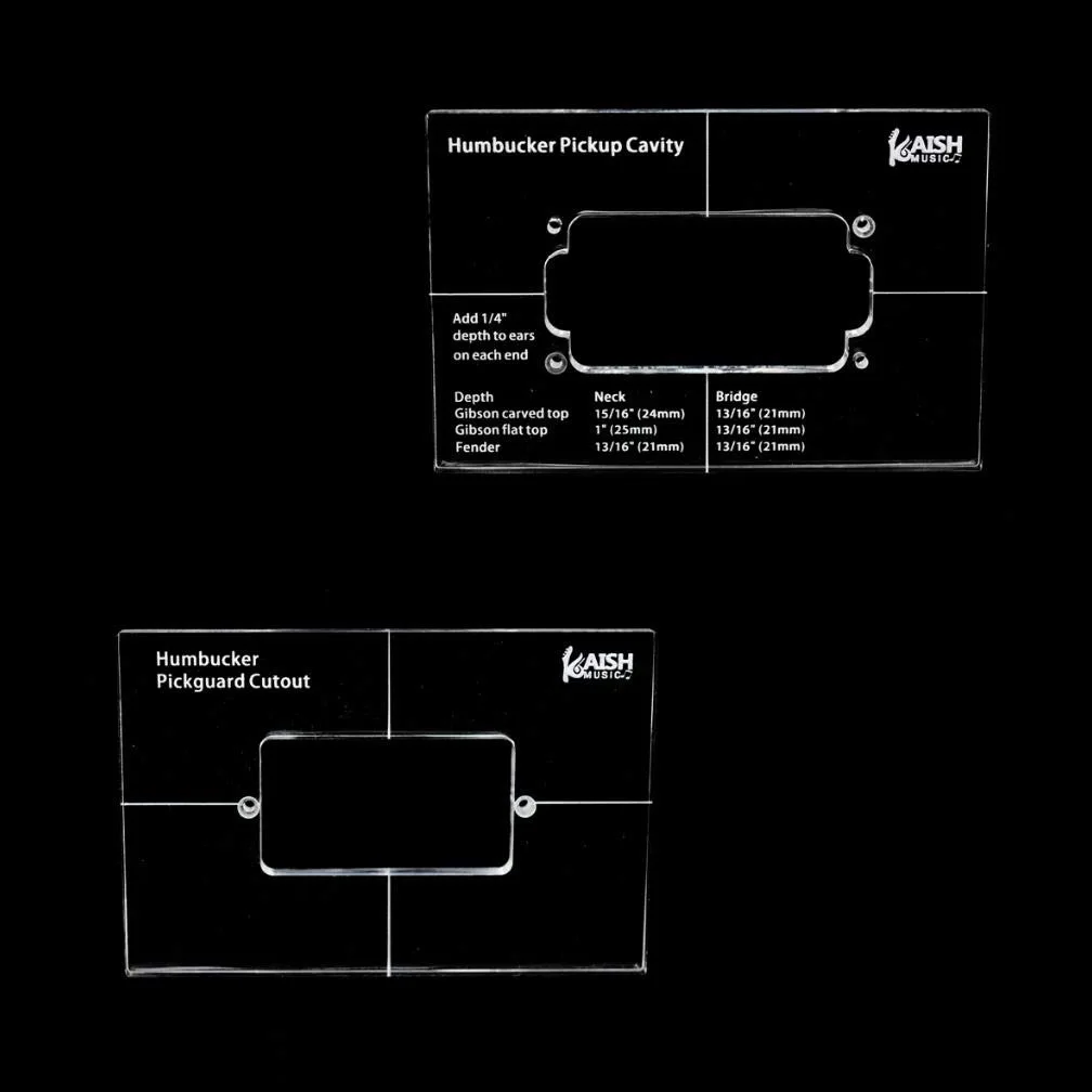KAISH Acryl Humbucker Pickup Routing-Vorlage Pickup-Vorlagen 2 Stück komplettes Set