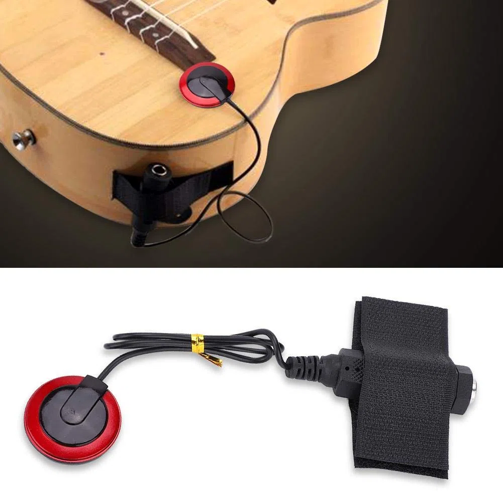 Tbest Gitarre tonabnehmer,Gitarre Tonabnehmer Pickup Mikrofon Piezo-Tonabnehmer Universal Piezo Transducer Pickup Kabel Set f¨¹r Gitarre Ukulele Violine Cello Mandoline Banjo Instrumente