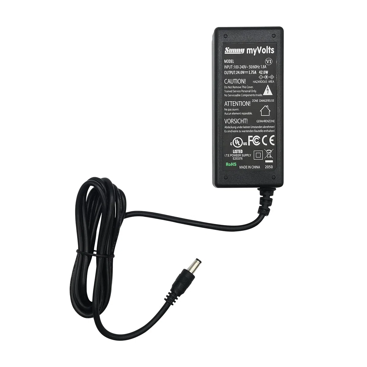 MyVolts 24V EU-Netzteil kompatibel mit Pioneer DDJ-REV7 DJ Controller