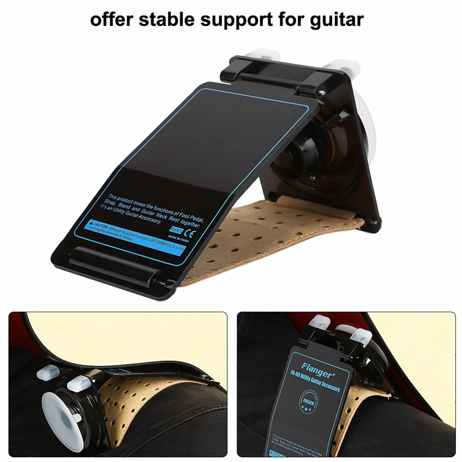 Professionelle Ergonomische Gitarrenstütze Gitarrenbauer Gitarre Fußhocker Gitarrenstütze für Klassische Flamenco Akustik Arch Top Gitarristen