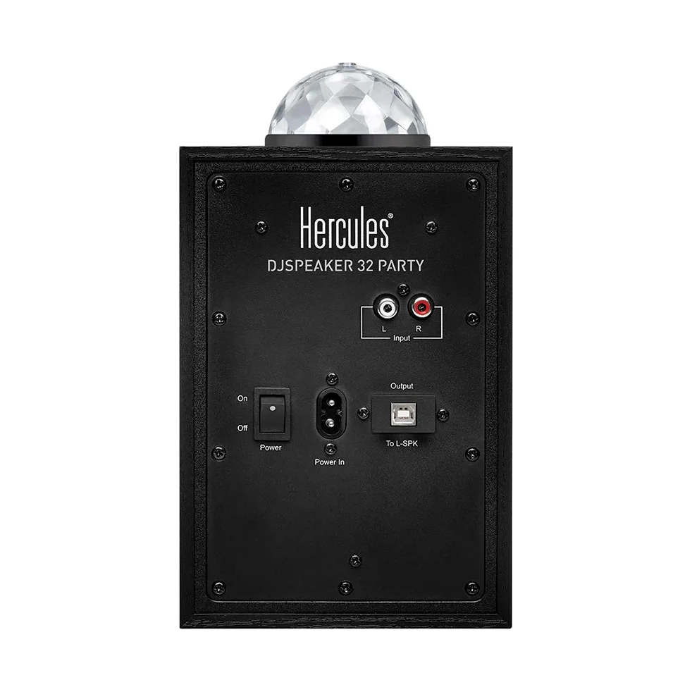 Hercules DJSpeaker 32 Party: 2 x 15 Watt aktive Monitor-Lautsprecher mit integrierter Beleuchtung